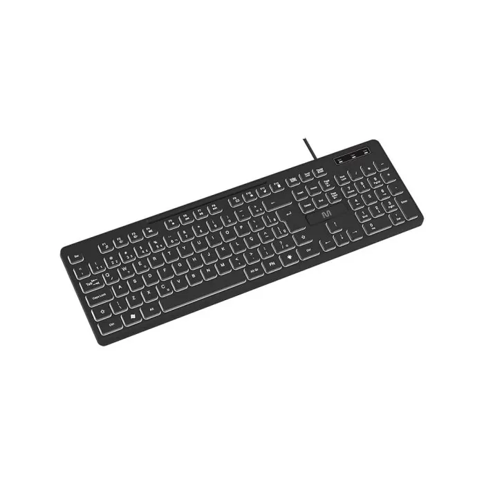 Teclado Com Fio Preto Office Iluminado Multilaser Novo