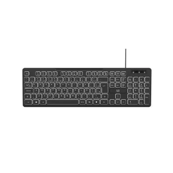 Teclado Com Fio Usb Iluminação Preto Tm700 Multi Novo