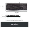 Teclado Com Fio Usb K120 Logitech