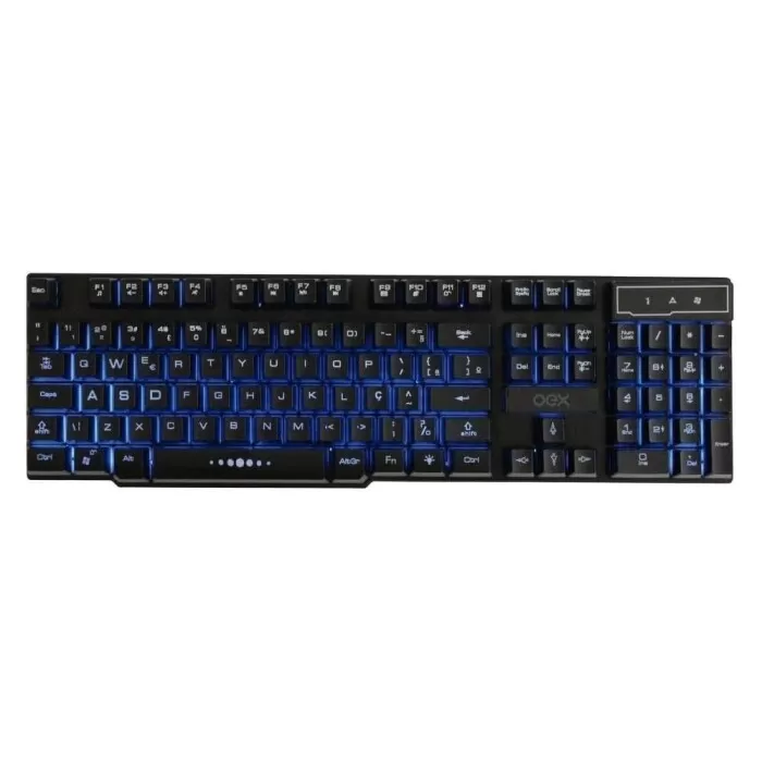 Teclado Gamer Force-x Mecânico Preto Led Oex Novo