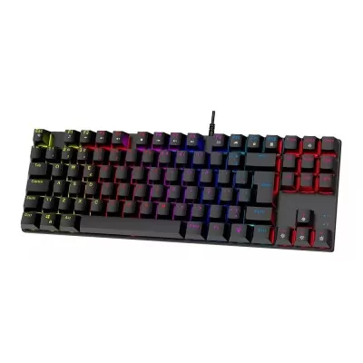 Teclado Gamer Mecânico Rgb Warrior Royal Cross Preto