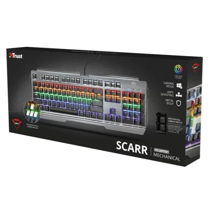 Teclado Mecânico Scarr T23385 Gxt-877 Trust Novo