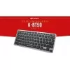 Teclado Sem Fio Bluetooth Recarregável Prata K-BT50 C3tech