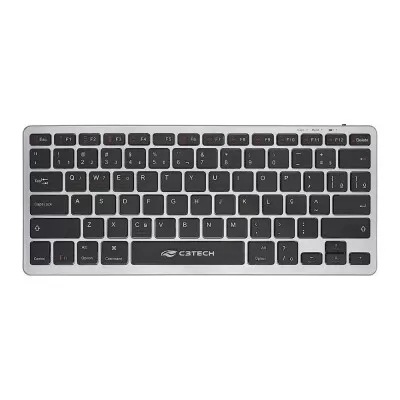 Teclado Sem Fio Bluetooth Recarregável Prata K-BT50 C3tech