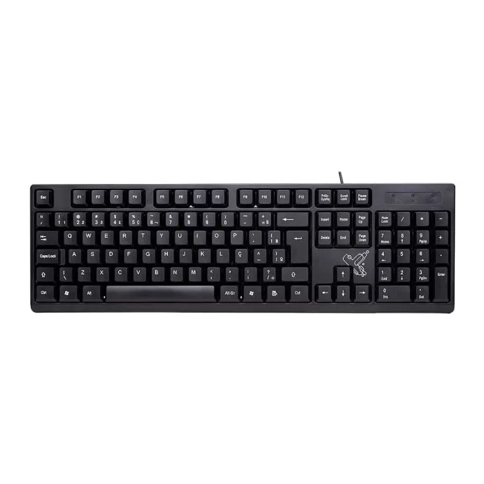 Teclado Textbook Com Fio Usb 2,0 Preto Maxprint Novo