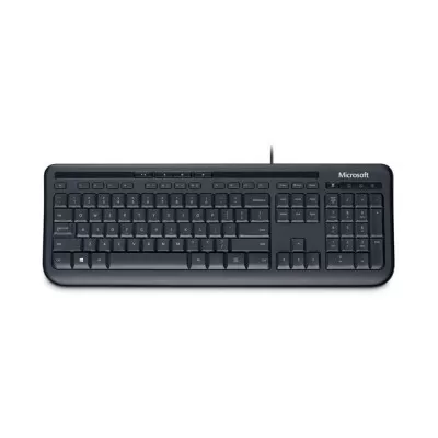 Teclado Wired 600 Keyboard Preot Microsoft Novo