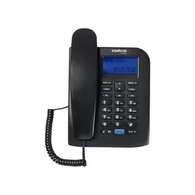 Telefone Com Fio E Identifiador Tc60Id Preto Intelbras Novo