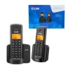 Telefone Sem Fio Preto Elgin Tsf 8002 Com 1 Ramal Bivolt