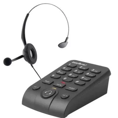 Telefone headset hsb50 com base discadora 4013330, intelbras
