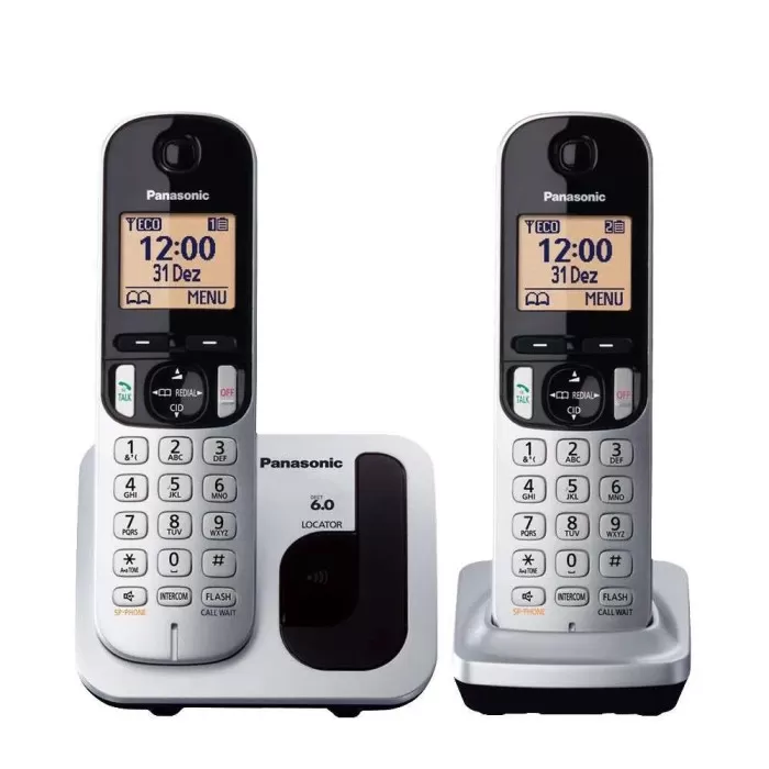 Telefone sem fio Panasonic 6.0 com Dois Ramais KX-TGC212LB1