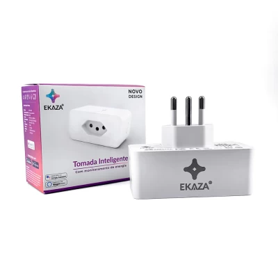 Tomada Inteligente Bivolt 16A Wifi Ekaza Novo