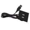 Tomada USB Embutir POP Quadrado Preto Renna Com NF