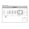 Torre com 3 Tomadas Multiplug Retrátil Embutir Mesa