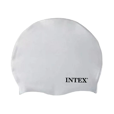 Touca De Silicone Para Natação Cor Branca Aquaflow Intex