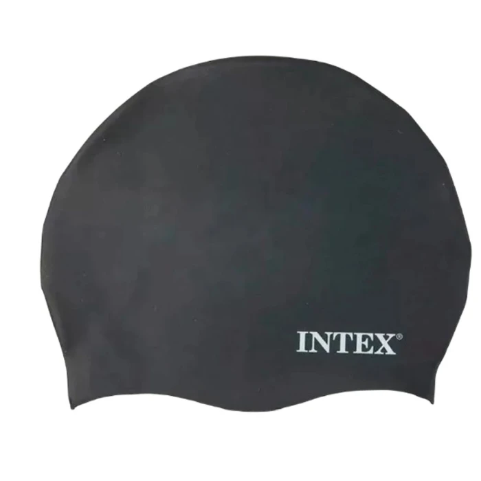 Touca De Silicone Para Natação Cor Preta Intex