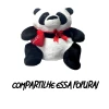 Ursinho De Pelúcia Panda Love Preto E Branco Mury Baby