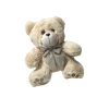 Urso De Pelúcia Com Lacinho Cor Cremê 30cm Mury Baby