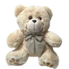 Urso De Pelúcia Com Lacinho Cor Cremê 30cm Mury Baby