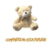 Urso De Pelúcia Com Laço Cor Creme 40cm Mury Baby