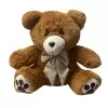 Urso De Pelúcia Com Patinha Cor Caramelo 30cm Mury Baby