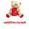 Urso De Pelúcia My Love Cor Begê Para Casal Tam M Mury Baby