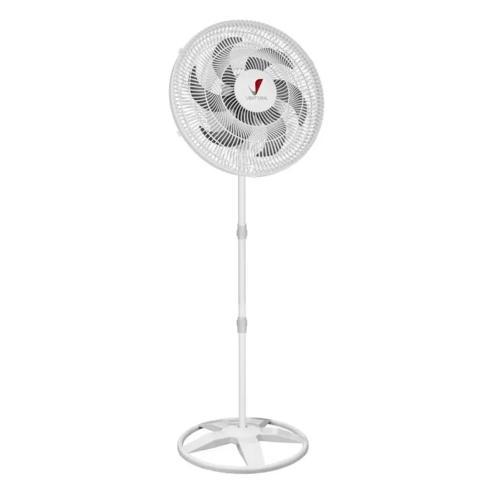 Ventilador Coluna New 50Cm Branco Grade De Aço Novo