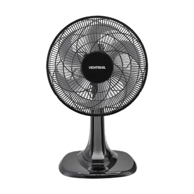 Ventilador De Mesa Oscilante Ventisol 6 Pás, Preto, 220V