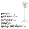 Ventilador Oscilante Coluna 60Cm Premium 200W Novo