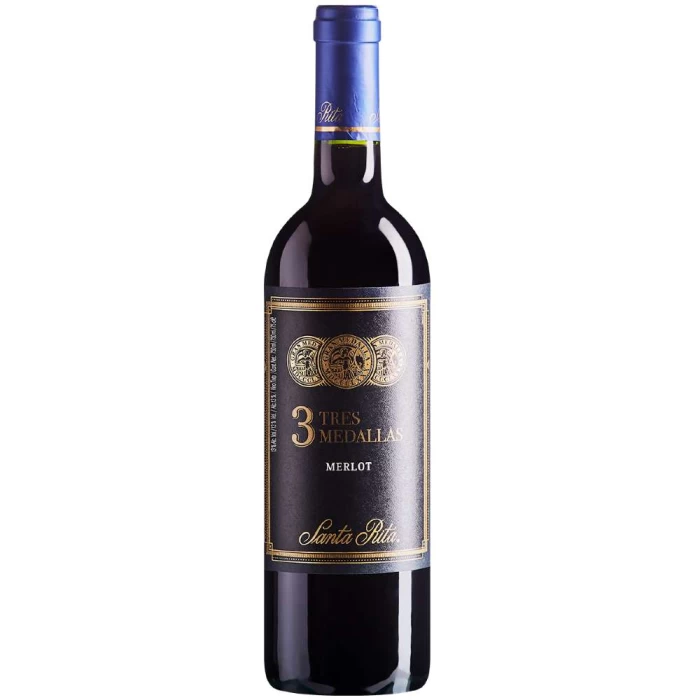 Vinho Tinto Tres Medallas Merlot 2020 Santa Rita 750ML