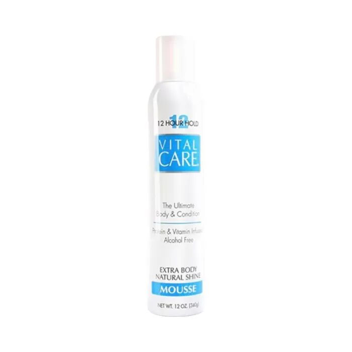 Vital Care Extra Body Natural Shine Mousse Para Cabelo 340g