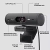 Webcam Logitech Brio 500 Cor Grafite 1080P30 4mp Hdr