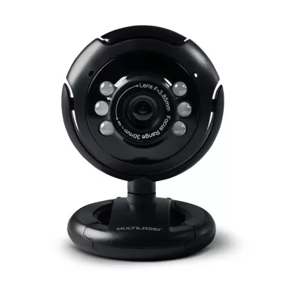 Webcam Plug e Play 16Mp Wc045 Multilaser Novo