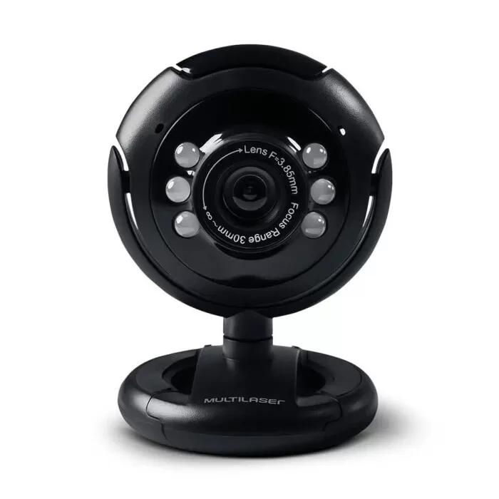 Webcam Plug e Play 16Mp Wc045 Multilaser Novo